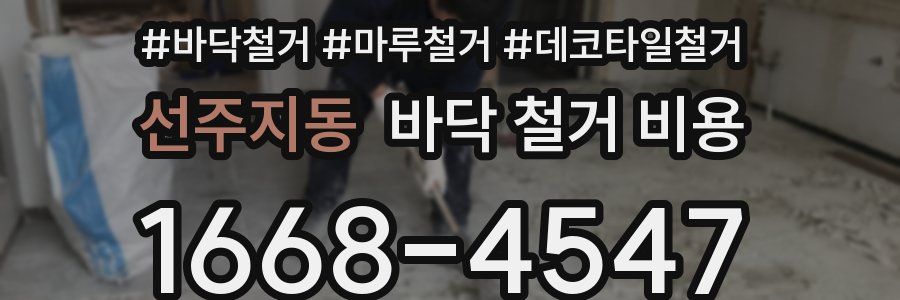 선주지동 바닥 철거 비용