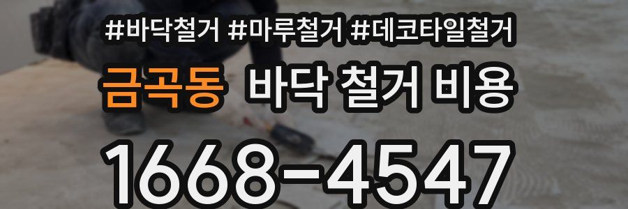 금곡동 바닥 철거 비용