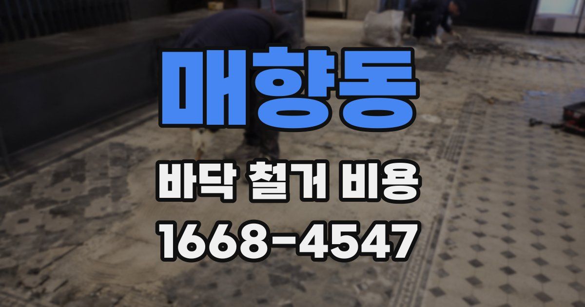 매향동 바닥 철거 비용