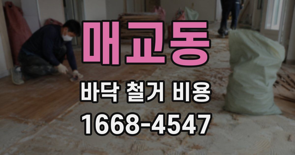 매교동 바닥 철거 비용