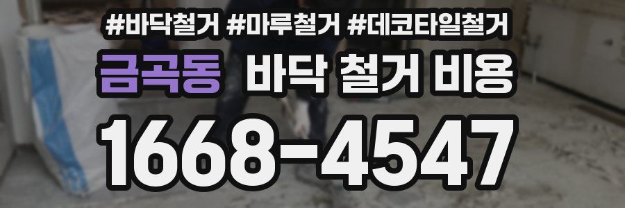 금곡동 바닥 철거 비용
