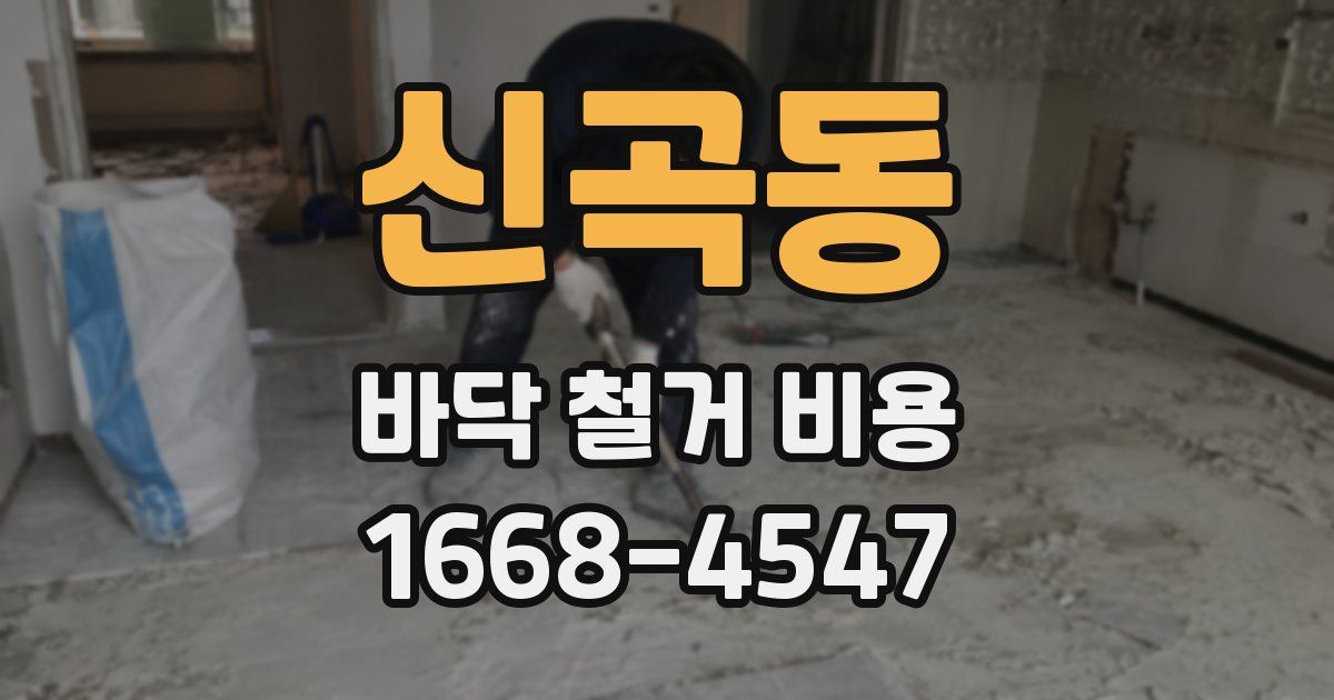 신곡동 바닥 철거 비용