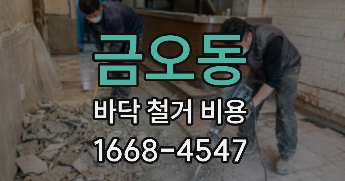 금오동 바닥 철거 비용