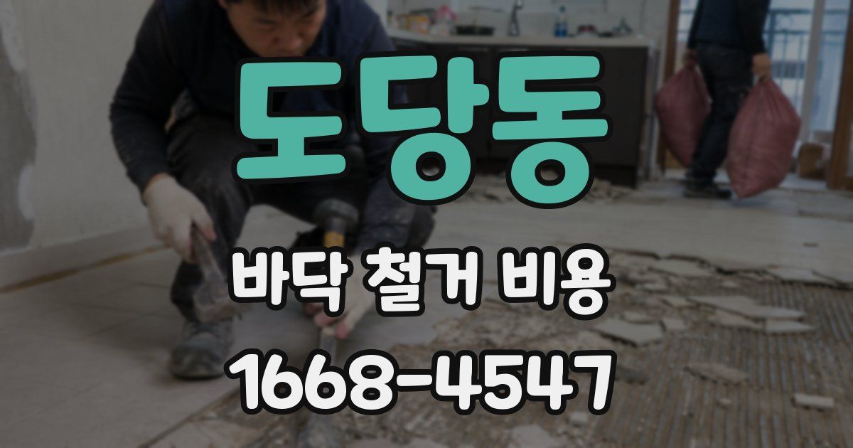 도당동 바닥 철거 비용