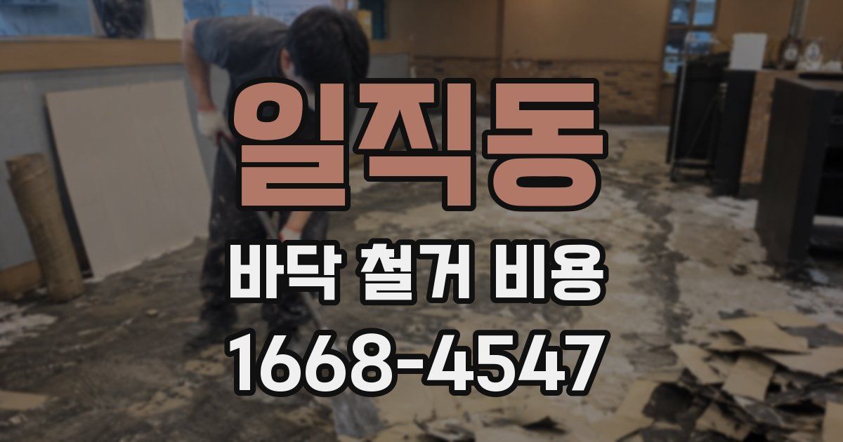 일직동 바닥 철거 비용