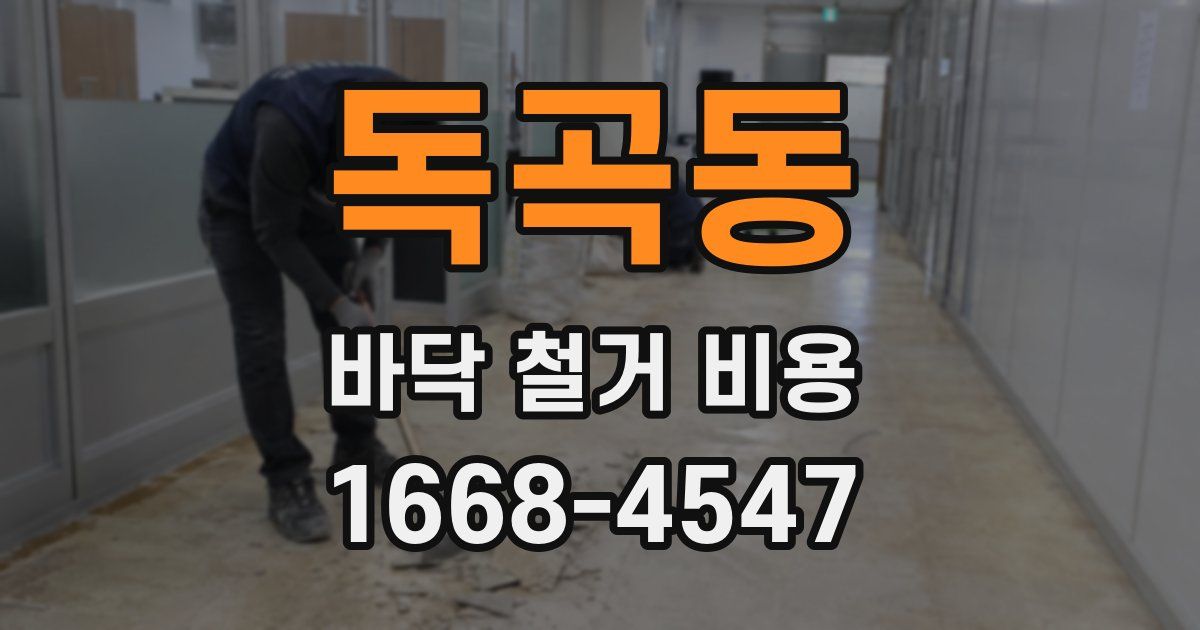 독곡동 바닥 철거 비용