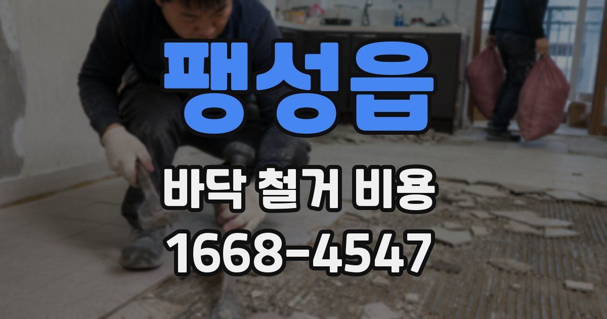 팽성읍 바닥 철거 비용