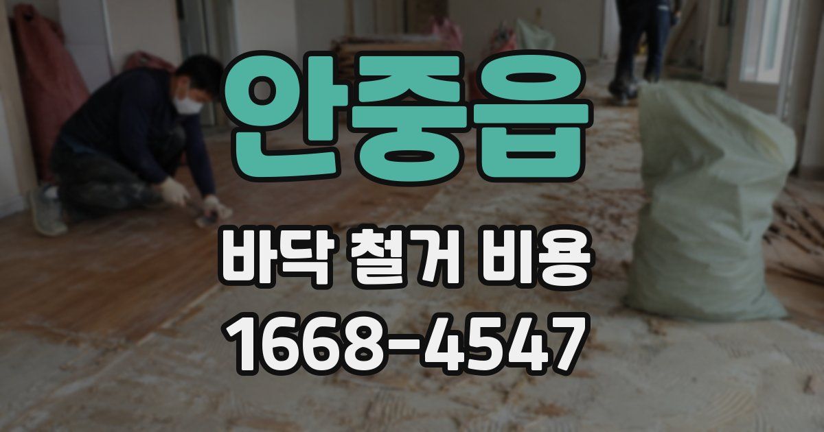 안중읍 바닥 철거 비용