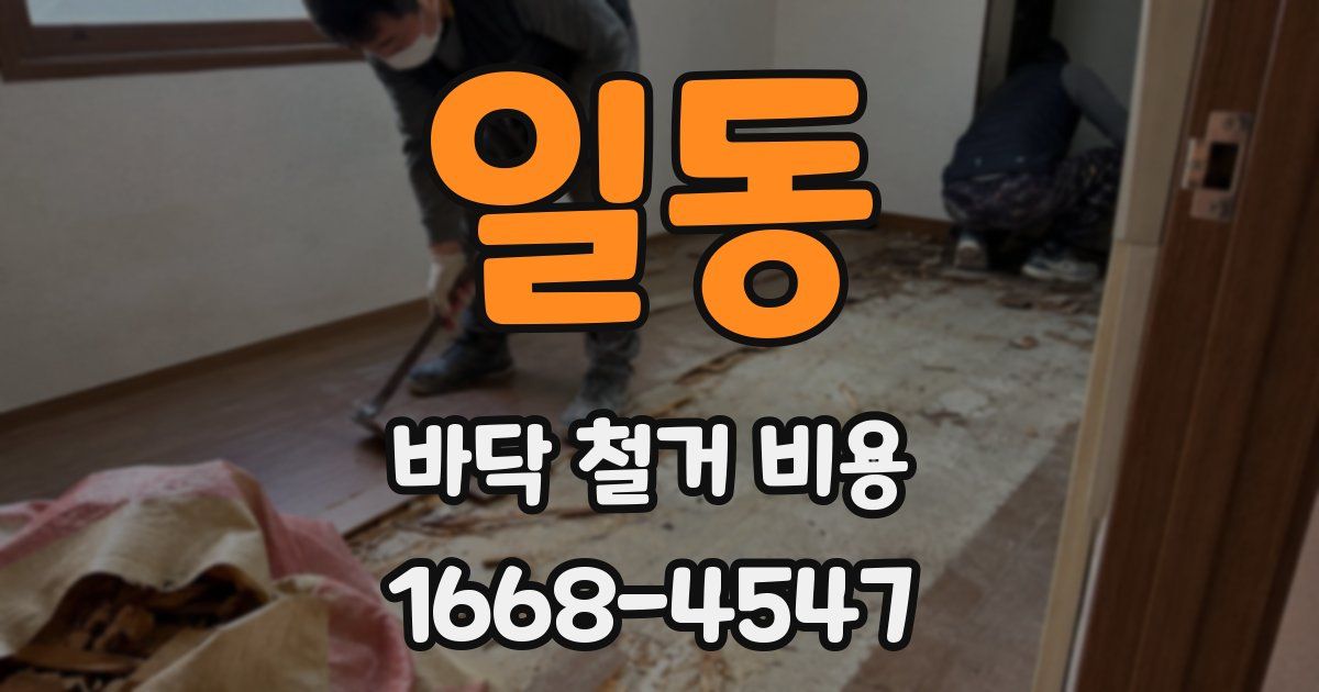 일동 바닥 철거 비용