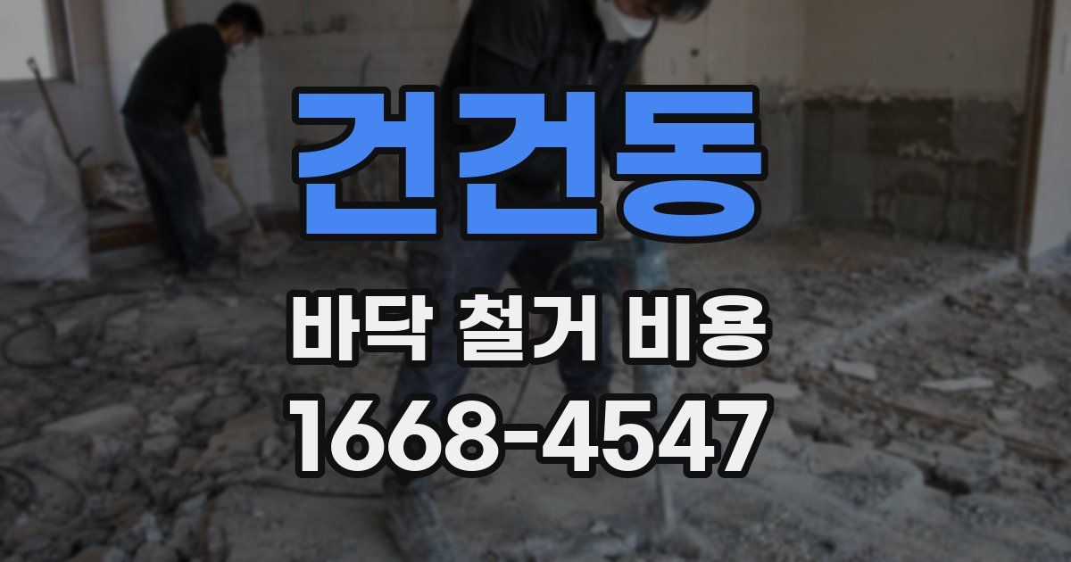 건건동 바닥 철거 비용