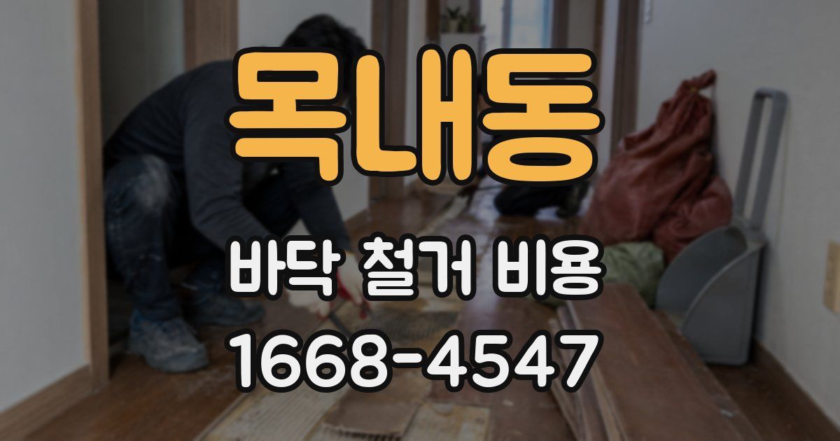 목내동 바닥 철거 비용