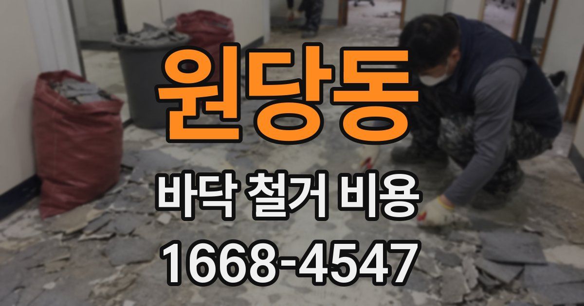 원당동 바닥 철거 비용