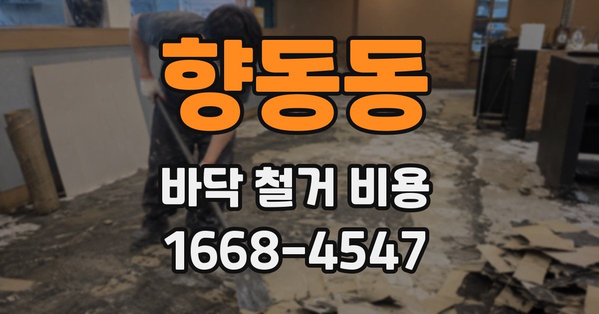 향동동 바닥 철거 비용