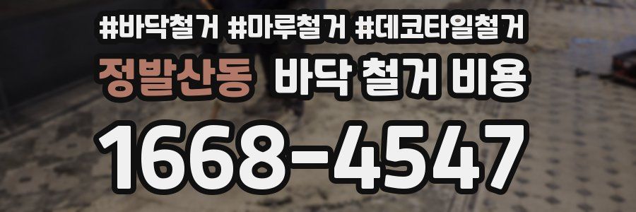 정발산동 바닥 철거 비용