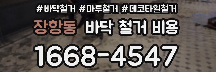 장항동 바닥 철거 비용