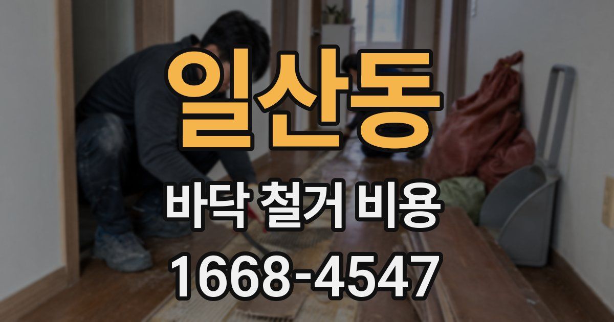 일산동 바닥 철거 비용