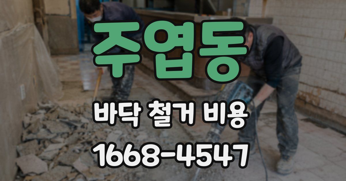주엽동 바닥 철거 비용