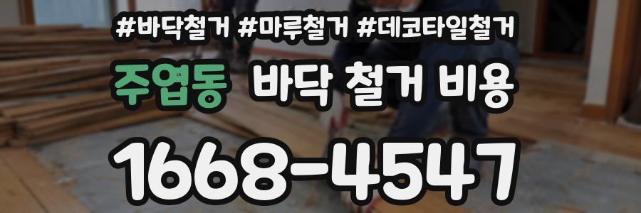 주엽동 바닥 철거 비용