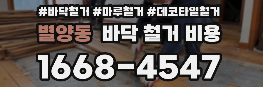 별양동 바닥 철거 비용