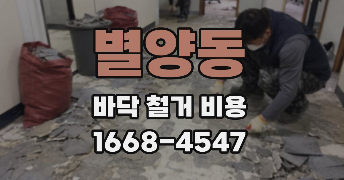 별양동 바닥 철거 비용