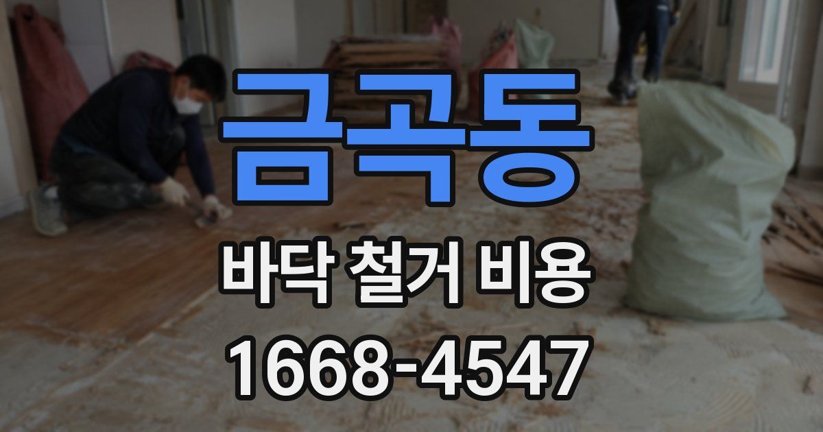금곡동 바닥 철거 비용