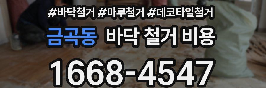금곡동 바닥 철거 비용