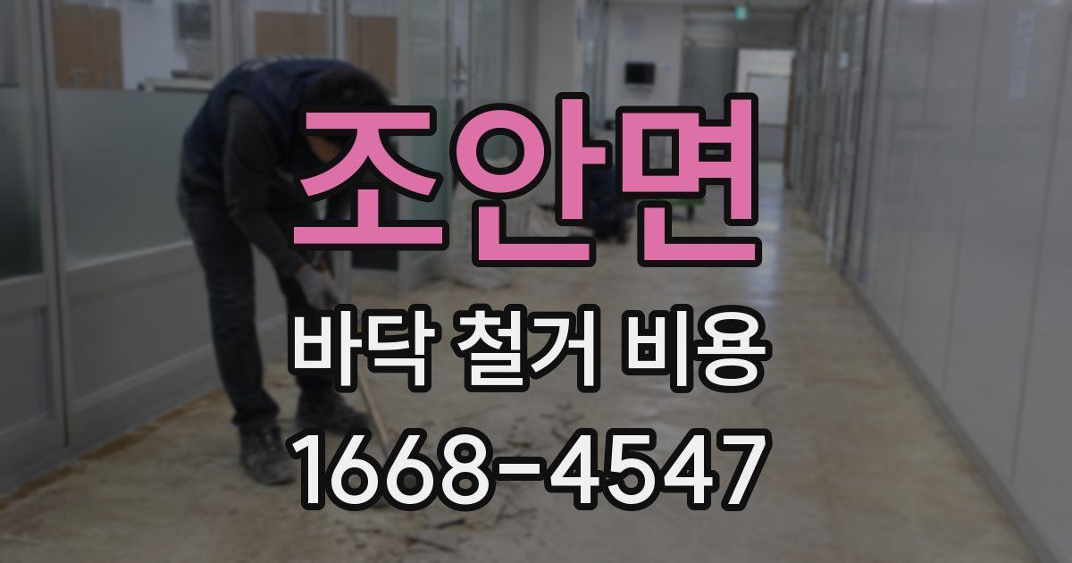 조안면 바닥 철거 비용