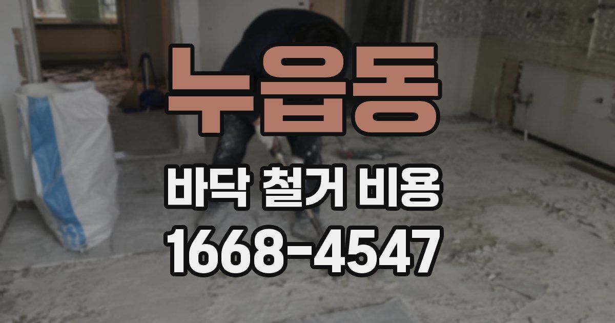 누읍동 바닥 철거 비용