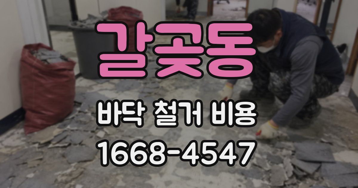 갈곶동 바닥 철거 비용