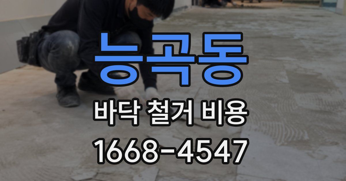 능곡동 바닥 철거 비용