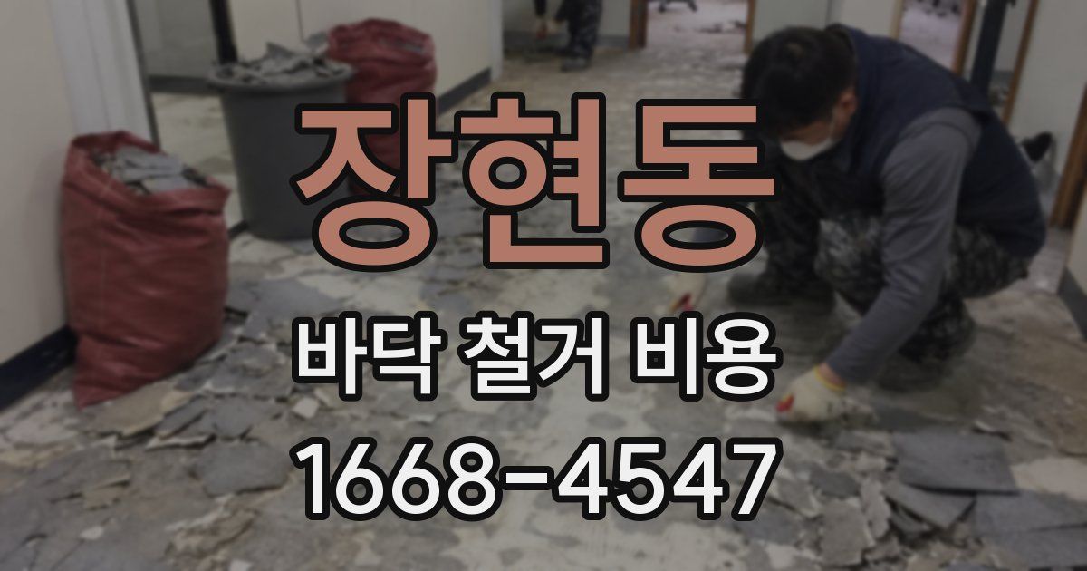장현동 바닥 철거 비용