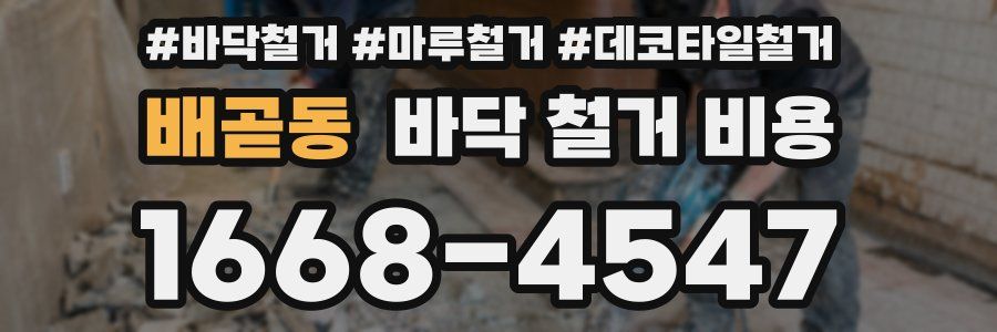 배곧동 바닥 철거 비용