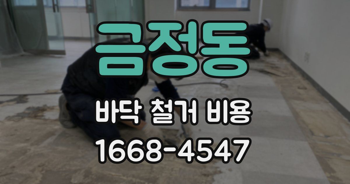 금정동 바닥 철거 비용