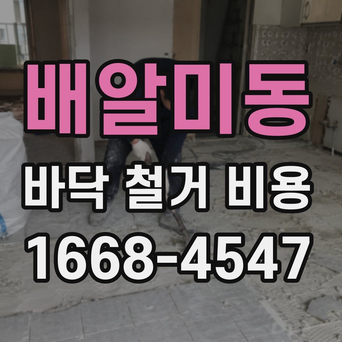 배알미동 바닥 철거 비용 산출을 위한 현장 체크 항목