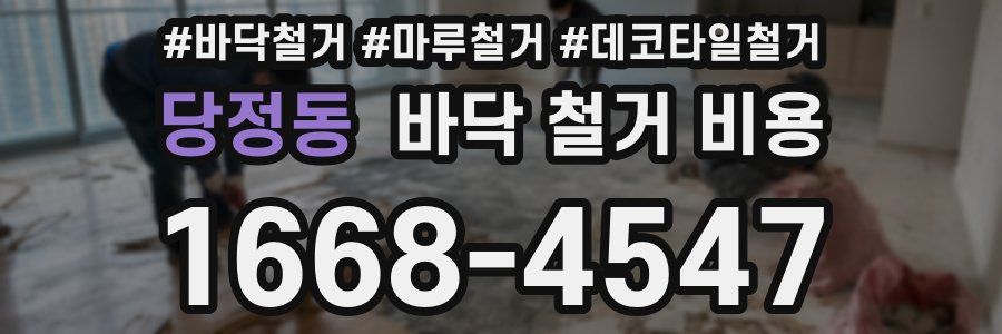 당정동 바닥 철거 비용