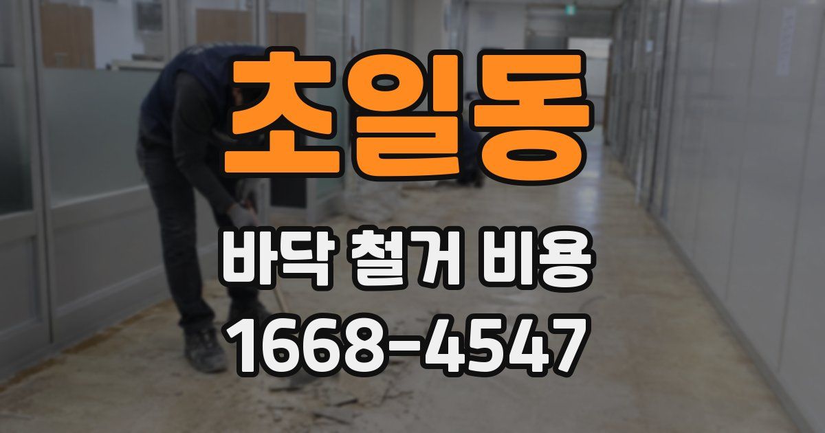 초일동 바닥 철거 비용