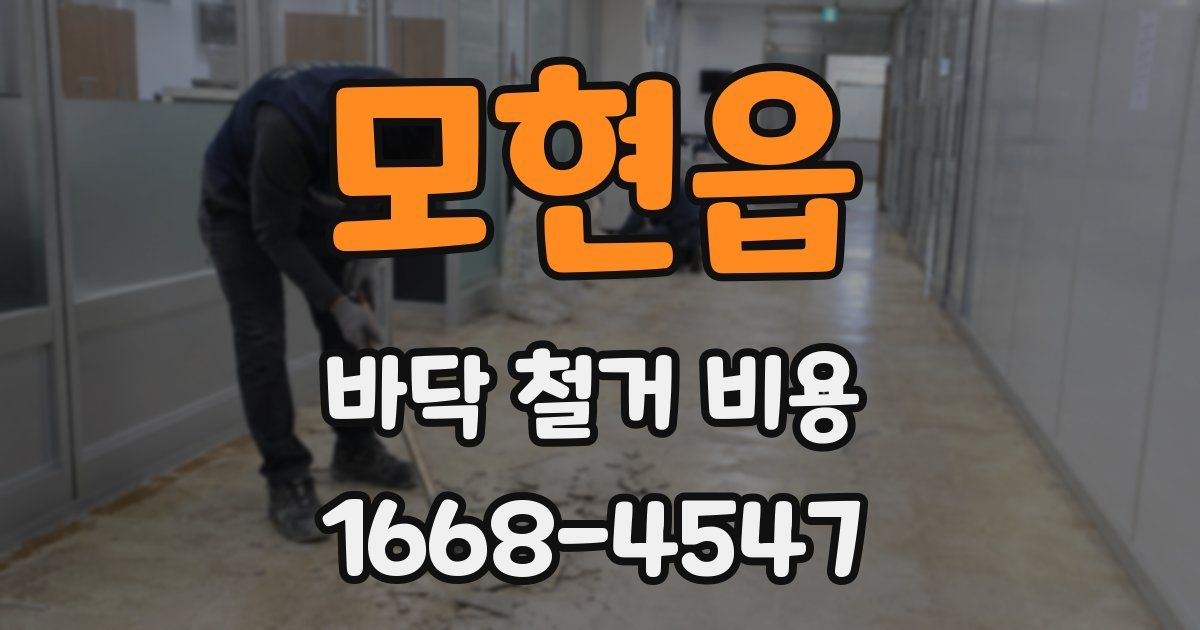 모현읍 바닥 철거 비용