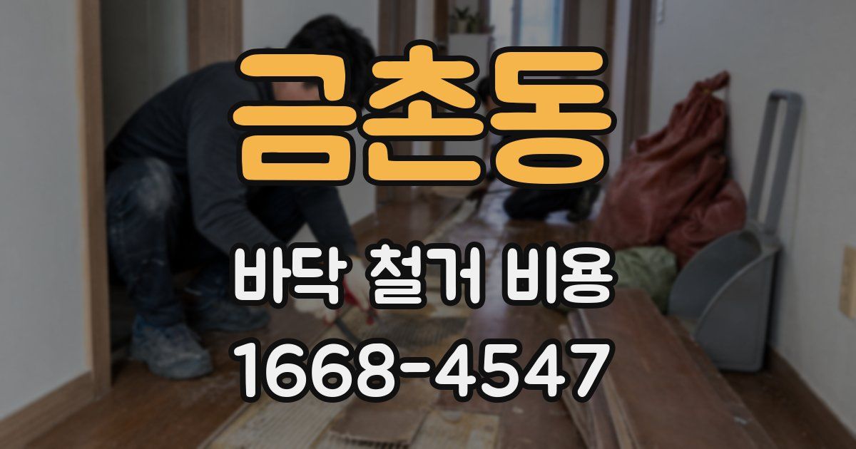 금촌동 바닥 철거 비용