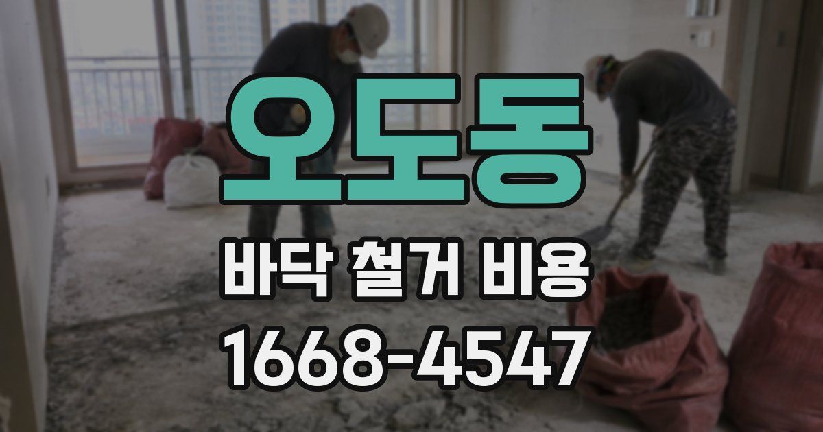 오도동 바닥 철거 비용