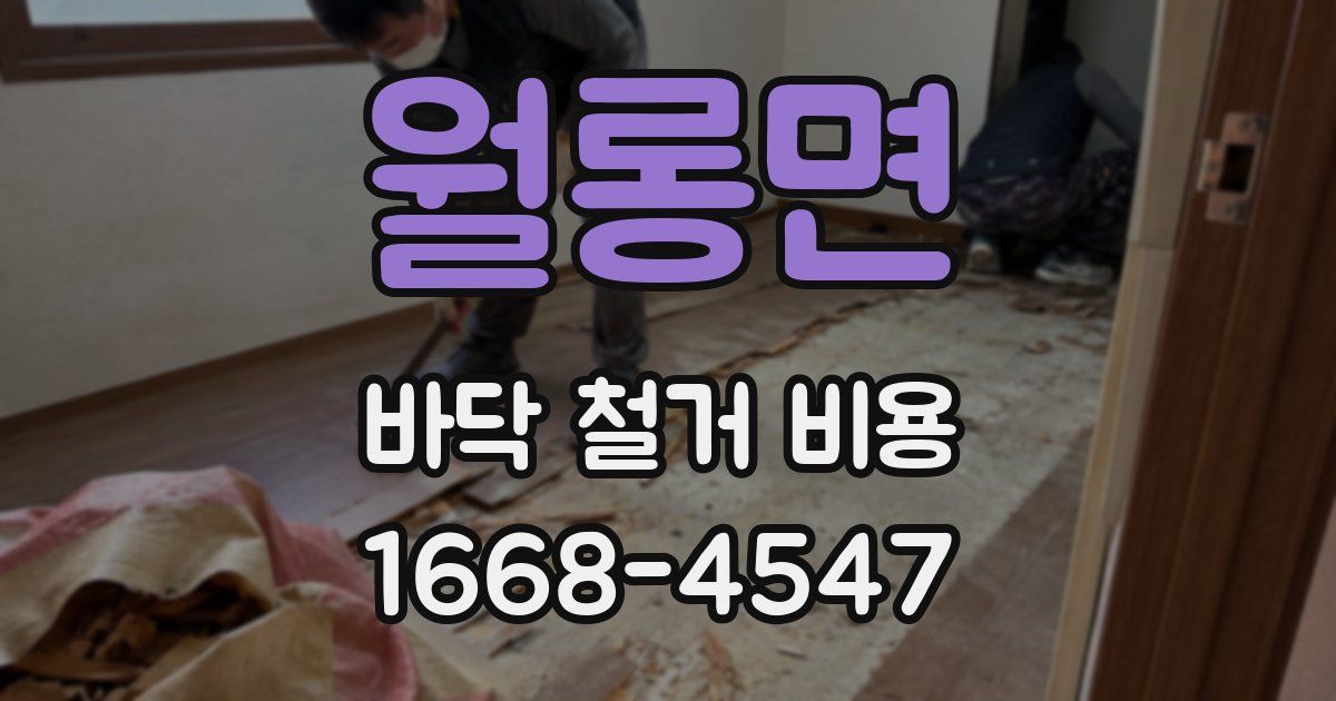 월롱면 바닥 철거 비용