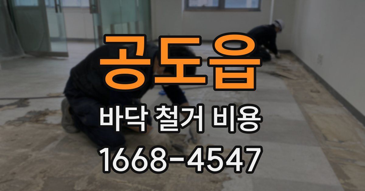 공도읍 바닥 철거 비용