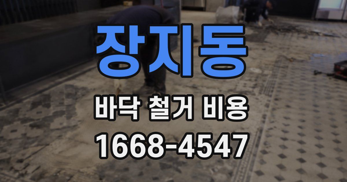 장지동 바닥 철거 비용