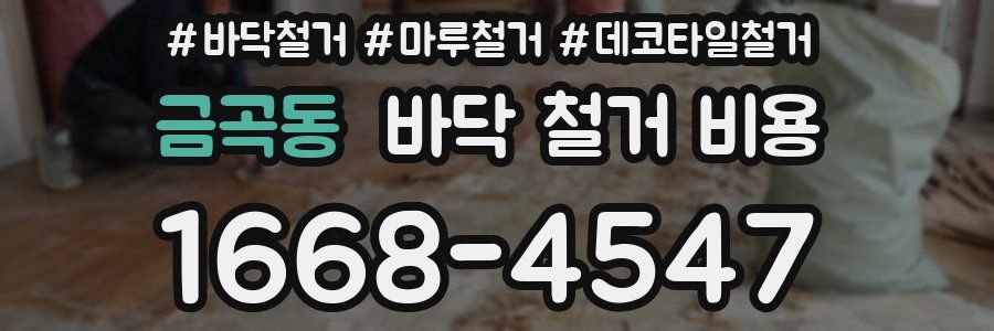 금곡동 바닥 철거 비용