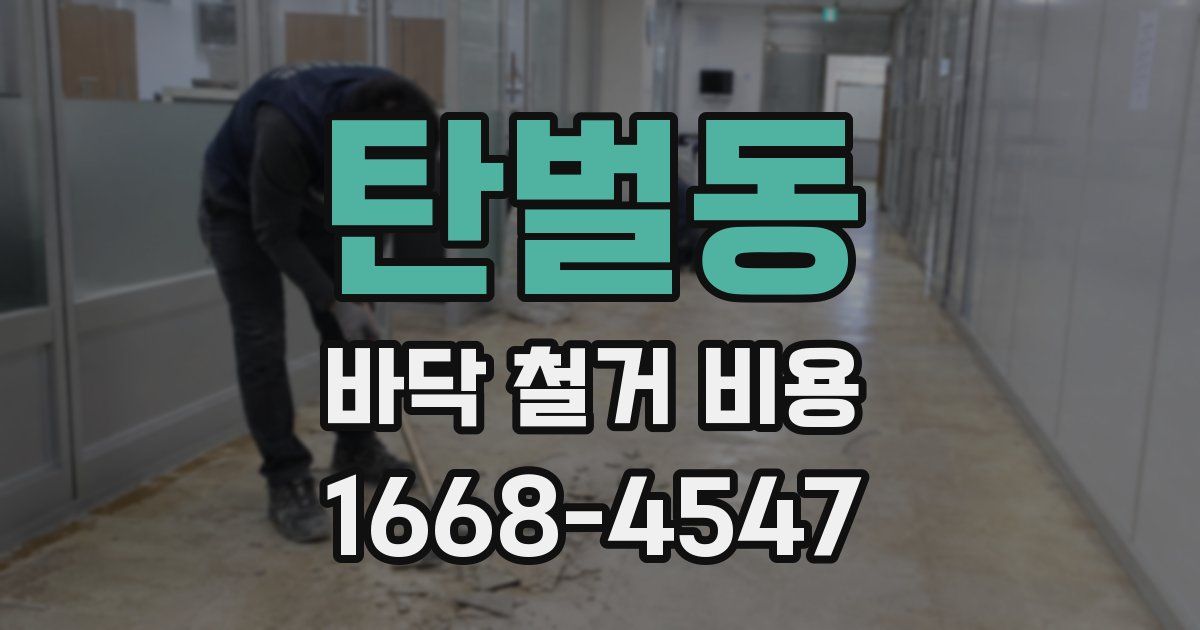 탄벌동 바닥 철거 비용