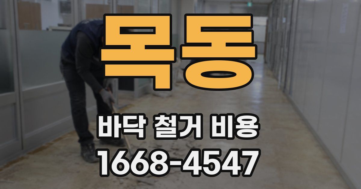 목동 바닥 철거 비용