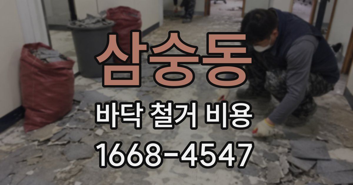 삼숭동 바닥 철거 비용