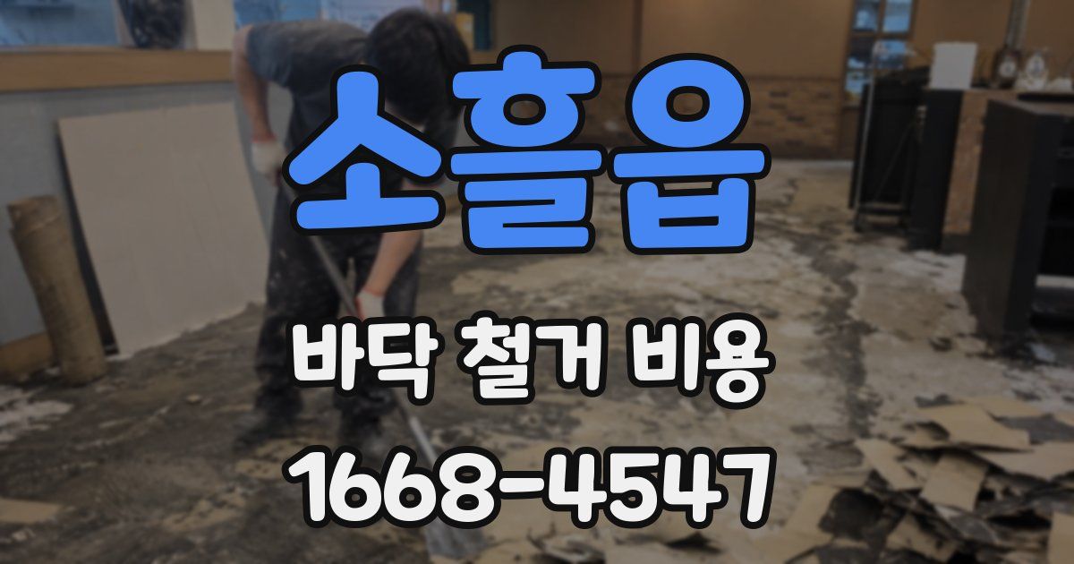 소흘읍 바닥 철거 비용