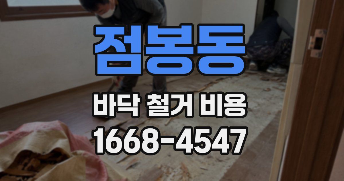 점봉동 바닥 철거 비용