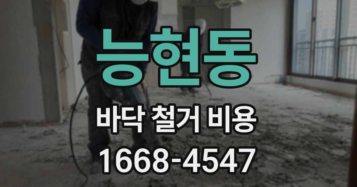 능현동 바닥 철거 비용