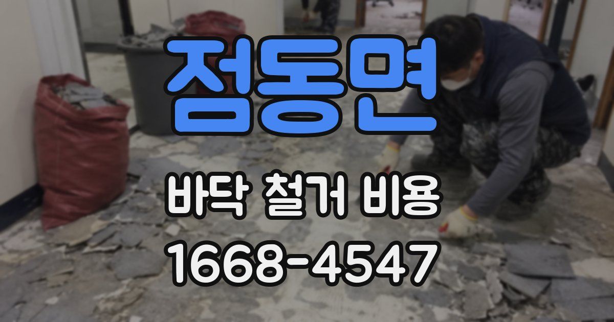 점동면 바닥 철거 비용